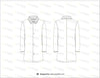 Coat Flat Sketch Coats & Jackets