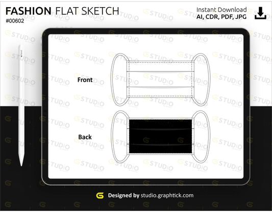 Face Mask Flat Sketch