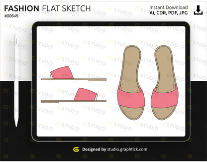 Flat Sandal Sketch