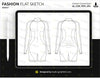 Full Sleeve Jumpsuit Flat Sketch Jumpsuits & Rompers