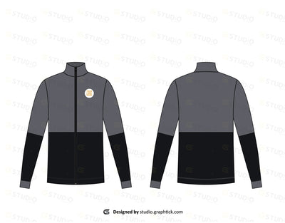 Full Sleeve Zipper Jacket Flat Sketch