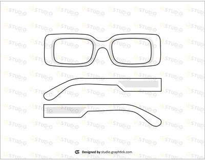 Glasses Flat Sketch