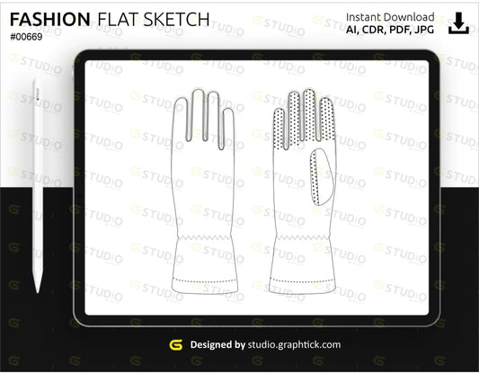 Gloves Flat Sketch