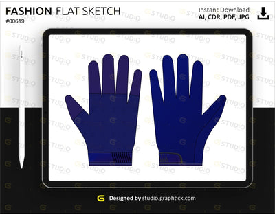Gloves Flat Sketch