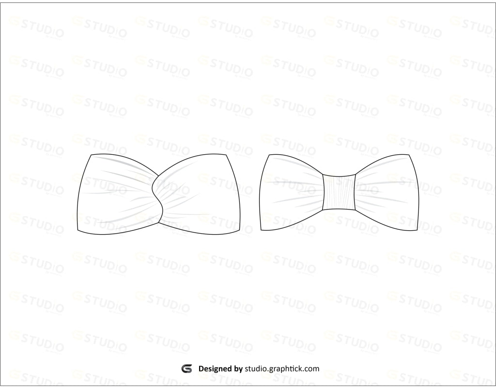 Head Band Flat Sketch Headbands