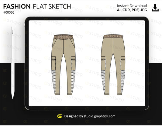 Jogger Pants Flat Sketch