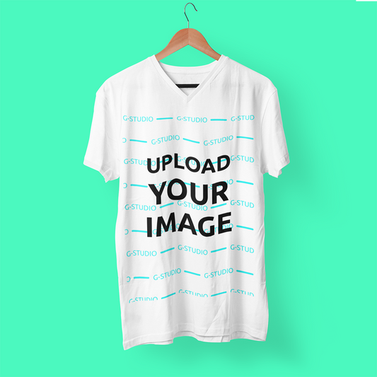 V-NECK TEE SHIRT 3D MOCKUP