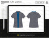 Mandarin Collar Shirt Flat Sketch Shirts & Tops