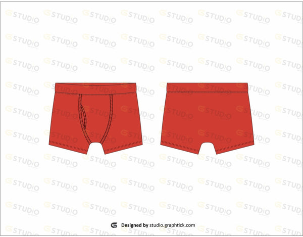 MENS BOXER BRIEF FLAT SKETCH - shop.graphtick.com