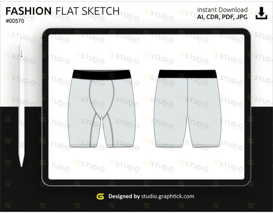 Mens Boxer Brief Flat Sketch Briefs