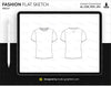 Mens Fitted Tee Shrit Flat Sketch Shirt