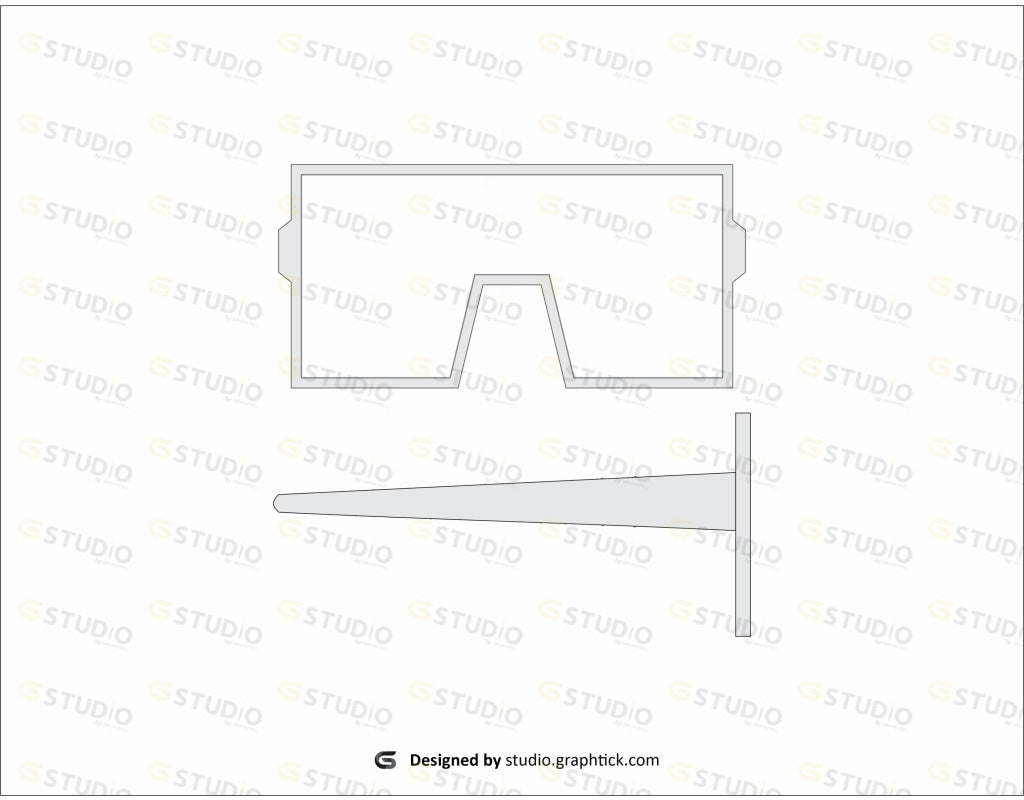 Mens Glasses Flat Sketch