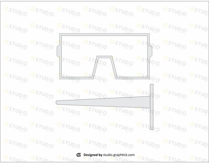 Mens Glasses Flat Sketch