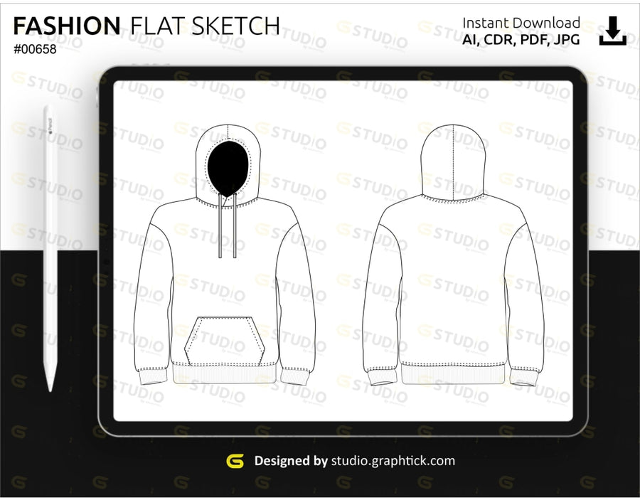 Template discount hoodie cdr