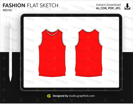 Mens Jersey Flat Sketch