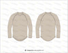 Mens Long Sleeve Fitness Shirt Flat Sketch Full