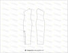 Single Shoulder Dress Flat Sketch Dress
