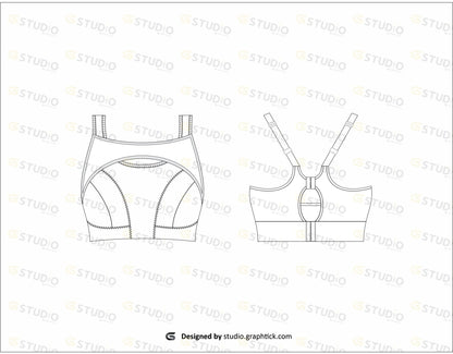 Sports Bra Flat Sketch