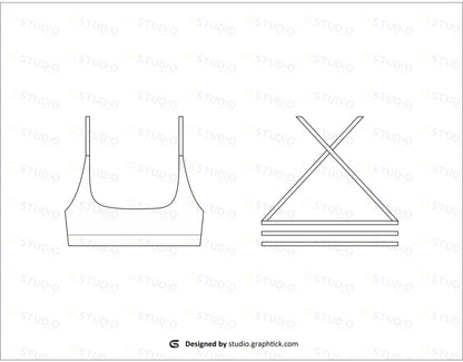 Sports Bra Flat Sketch Bras