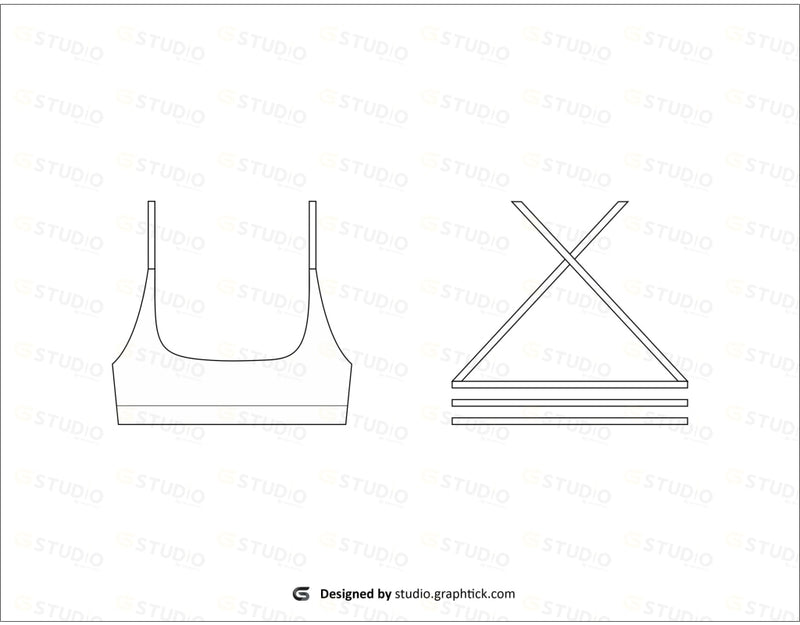 SPORTS BRA FLAT SKETCH