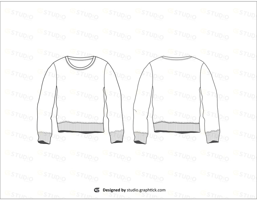 Sweatshirt Flat Sketch