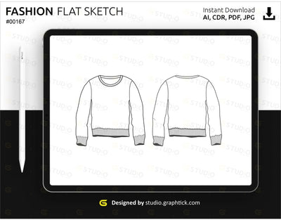 Sweatshirt Flat Sketch