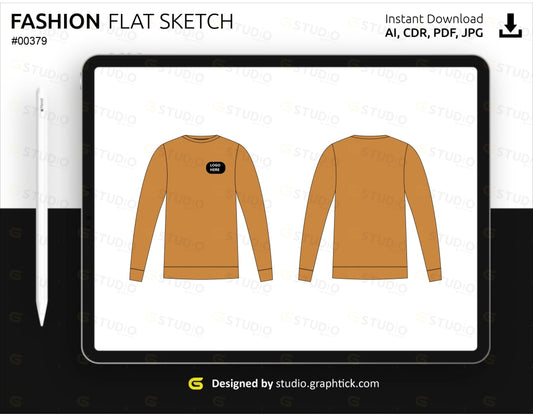 Sweatshrit Flat Sketch Sweatshirt