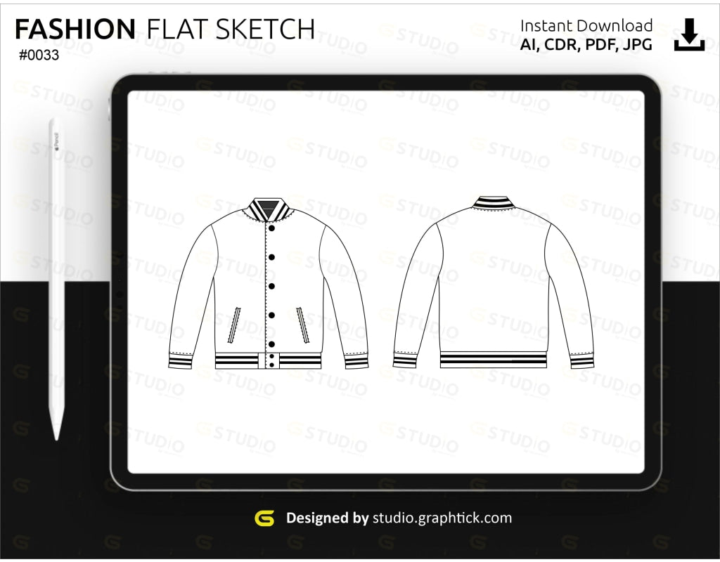 Versity Jacket Flat Sketch