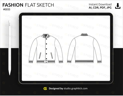 Versity Jacket Flat Sketch