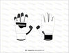 Weight Lifting Gloves Flat Sketch