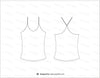 Womens Camisole Tops Flat Sketch
