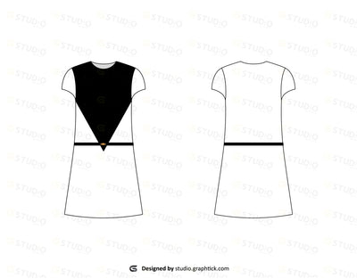 Womens Dress Flat Sketch Dress