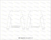 Womens Drop Shoulder Sweatshirt Flat Sketch