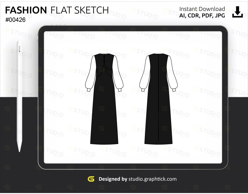Dress One Piece Fashion Flat Sketch Stock Illustration  Download Image Now   Design Drawing  Art Product Fashion  iStock