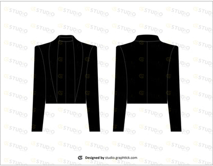 Womens Jacket Flat Sketch Coats & Jackets