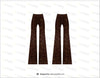 Womens Leather Pant Flat Sketch Pants