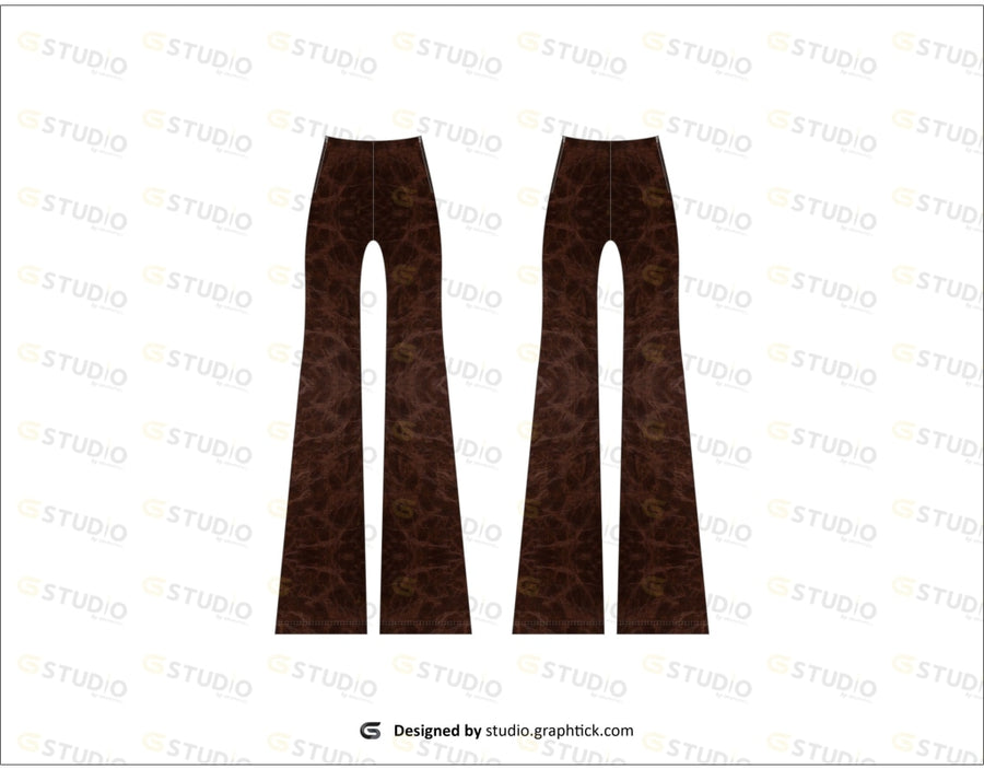 WOMENS LEATHER PANT FLAT SKETCH