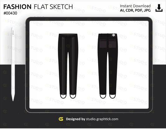 Womens Pants Flat Sketch