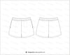 Womens Shorts Flat Sketch