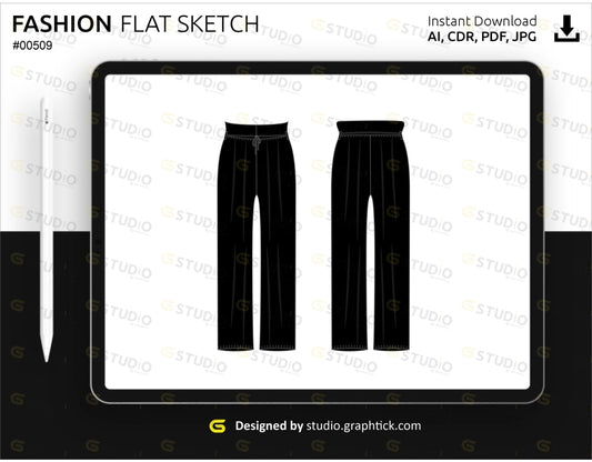 Womens Trouser Flat Sketch