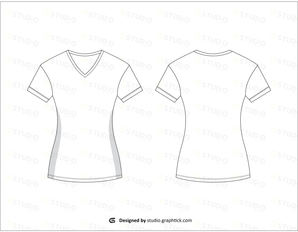 Tee shirt dress fashion flat sketch template Vector Image