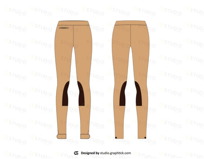 Wool-Blend Trouser Flat Sketch Trouser